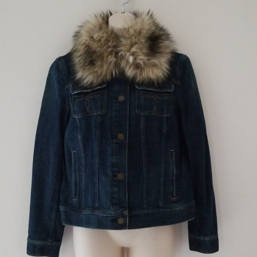 Lauren Jean Company Blue Denim Jean Jacket Size PL